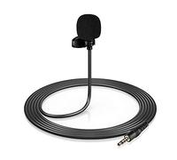Microfono a condensatore Lavalier con clip da bavero con cavo a 4 pin da 3 5 mm per registrazione live streaming interviste cellulare portatile compatibile