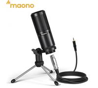 Microfono a Condensatore MAONO PM360TR, Microfono per Podcast con Connettore da 3,5 mm per Computer, Laptop, Telefono, Scheda Audio, YouTube, Gaming, Registrazioni