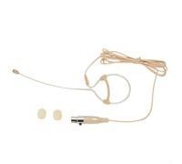 Microfono a condensatore omnidirezionale con gancio per l'orecchio singolo beige con connettori XLR 3 pin a 4 pin da 3,5 mm per Shure per il culto del discorso sul palco