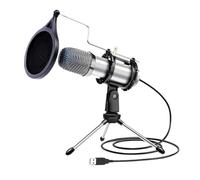 Microfono a condensatore omnidirezionale per podcast per computer - Microfono USB per PC - Microfono da gioco per streaming PC - Microfono per registrazione per cantare con filtro pop, supporto