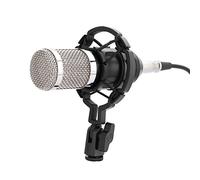 Microfono a condensatore professionale BM-800 per il suono di qualità o studio di karaoke online adatto per cantare, registrazione di mesh d'argento nero in streaming live