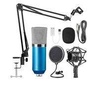 Microfono a condensatore professionale BM700 Microfono per registrazione del suono Mic KTV Canto Studio Kit di registrazione blu