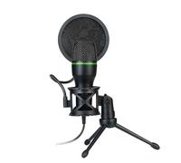 Microfono a condensatore RGB per podcast | Kit di registrazione | streaming USB con supporto da tavolo, pulsante mute, filtro antirumore | Plug and Play per produzione musicale, voci fuori ca