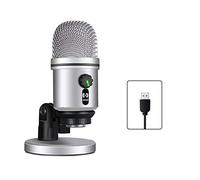 Microfono a condensatore stereo senza perdita USB JY-U15 con effetto luce respiratoria e cavo USB per giochi
