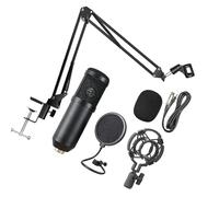 Microfono a Condensatore USB Bm800 Nero per Registrazione Colore Casuale | Lega di Alluminio, Manopola Regolazione Volume, Studi Vocali e Broadcasting Stations Colore Casuale