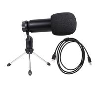 Microfono a Condensatore USB BM800 per Registrazione, Nero | Treppiede Incluso, Supporto Regolabile, Riduce i Rumori di Fondo, per Strumenti Musicali e Computer