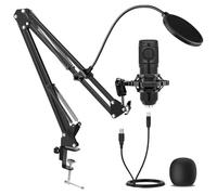 Microfono a condensatore USB, kit microfono per computer e PC, con braccio regolabile e supporto antiurto per YouTube Vocal Gaming Streaming