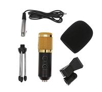 Microfono a condensatore USB Plug Play Record Mic per Home Studio Voice Chat Registrazione Computer per riunioni con controlli del volume Alta sensibilità Basso rumore Ampio treppiede staccabile