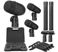Microfono a tamburo dinamico cablato da 5 pezzi Dpusheng GM5 Bass/Kick Instrument Tom/Snare Cymbals Mic Set per la registrazione in Studio Live