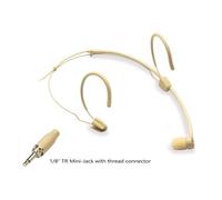 MICROFONO AD ARCHETTO CARDIOIDE, MINI-JACK TS DA 1/8" CON AVVITATURA, BEIGE