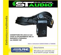 Microfono ALPINE per Autoradio viva voce Bluetooth con Jack da 3,5mm mp3 gps SPL