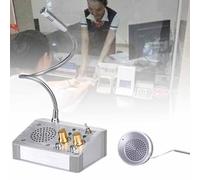 Microfono Altoparlante Da Finestra, Citofono Bidirezionale Pieghevole a 360° Con Registrazione Audio, Funzione Di Disattivazione Automatica Del Suono, Qualità Delle Chiamate HD Per Aziende, Banche