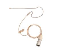 Microfono auricolare di ricambio per trasmettitore Audio-Technica ATW-T51, condensatore, omnidirezionale, connettore femmina Hirose a 4 pin (HRS), marrone chiaro