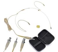 Microfono auricolare doppio orecchio HM200 di alta qualità per Sennheiser AKG Shure MiPro Audio-Technica Wirelss con custodia Stereo da 3.5mm