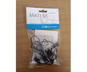 MICROFONO AURICOLARE MIDLAND MA31 SX TUBO ACUSTICO JACK 2,5 MM ALAN 777 G5