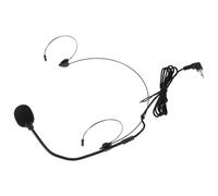 Microfono Auricolare Nero con Plug 3,5mm, Metallo e Gomma | Braccio Flessibile, Design Over-ear e Gancio, Comunicazione Mani Libere per Guide e Musicisti
