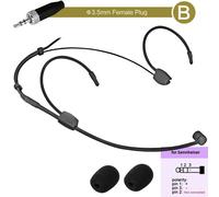 Microfono auricolare nero robusto ideale per movimento attivo e stabilit