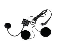 Microfono auricolare per casco, di comunicazione per moto, dispositivo audio impermeabile, riduzione del rumore ad alta sensibilità, a 10 pin per un suono chiaro e da viaggio, 76 cm