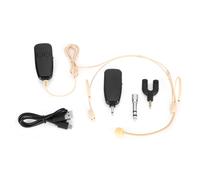 Microfono auricolare professionale con capsula a condensatore unidirezionale, trasmissione wireless fino a 48 m per uso su palco, teatro, lezioni,