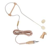 Microfono auricolare singolo nascosto compatibile con trasmettitore wireless Sennheiser, microfono a condensatore omnidirezionale con parabrezza, ideale per lezioni, canto, spina di blocco da 3,5 mm