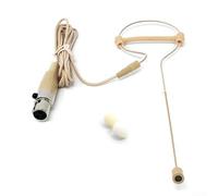 Microfono auricolare singolo per Pyle, mini microfono XLR a 3 pin beige, leggero e discreto per lezioni e spettacoli, con uscita audio chiara