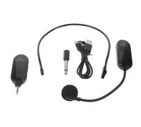 Microfono Auricolare Wireless 2,4g per Oratori e Istruttori Yoga Nero | Riduce Rumore di Fondo, Trasmissione Stabile, Struttura Ergonomica, Plastica e Metallo, per Palco e Riunioni