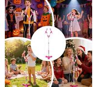 Microfono Bambini con Supporto,Giocattolo Cantante con Colorate,Giocattolo Karaoke Per Cantare - Per Età Prescolare Feste di Compleanno Casa Sala Giochi Eventi Scolastici Spettacoli Giochi e Attività