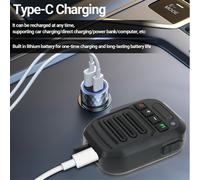 Microfono Bluetooth wireless con altoparlante portatile, tipo C, per accessori radioamatoriali UV-5R 5RH UV-K5 K6