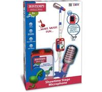Bontempi Microfono da Palcoscenico MP3Stage Mic con connessione MP3 Stella Blu