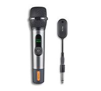 NGS Singer Star - Microfono wireless dinamico 2,4 GHz, autonomia 30 ore, controllo del volume ed eco, indicatore di batteria, connessione jack 3,5 mm e 6,3 mm - ideale per karaoke ed eventi