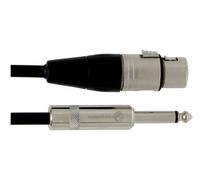 GEWA Cavo microfonico Pro Line 3 m, nero, XLR(f) - jack mono 6,3 mm, 190575
