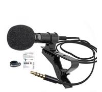 Microfono clip-on con protezione antivento per vlog | Suono omnidirezionale, clip rimovibile, risposta in frequenza piatta, include paravento, uso a mani libere