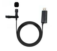 Microfono compatto USB A da bavero compatibile con dispositivi jack audio 3,5 mm