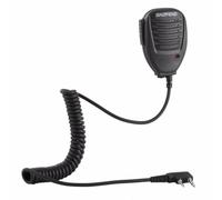 Microfono con altoparlante da spalla Microfono con altoparlante walkie talkie a 2 pin, compatibile con Baofeng bf-f8hp UV-5R BF-888s può essere utilizzato come microfono radio della polizia