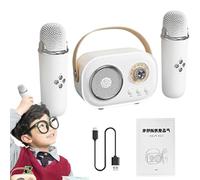 Microfono con altoparlante per karaoke portatile, microfono per karaoke wireless con altoparlante,Microfoni per bambini piccoli per cantare | Microfoni da canto portatili con cavo di ricarica Home Ent