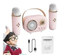 Microfono con altoparlante per karaoke portatile, microfono per karaoke wireless con altoparlante, Microfoni Karaoke Wireless Per Adulti, Microfoni da canto portatili con cavo di ricarica Home Enterta