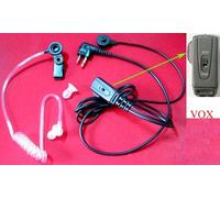 MICROFONO CON AURICOLARE PNEUMATICO 2 PIN PER MOTOROLA FDC MIDLAND G15 G18 VOX
