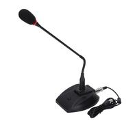 Microfono con collo d'oca flessibile per un utilizzo comodo, con ripresa direzionale omnidirezionale garantita per trasmissioni video professionali.