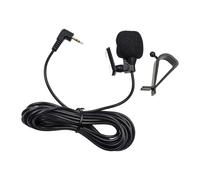 Microfono con ingresso vocale per auto, 2,5 mm, gomito a 3 sezioni, stereo | Auto Voice Pickup Mic con Base Adesiva, Clip On Adesivo Monte, Lungo Cavo Windscreen, Per Uso Navigazione