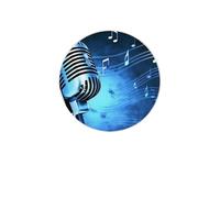 Microfono con note musicali Sottobicchieri assorbenti per bevande Sottobicchiere rotondo in farina e Set di 4 sottobicchieri riutilizzabili da 4 pollici