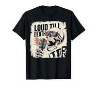 Microfono con Teschio Forte Fino alla Morte Maglietta