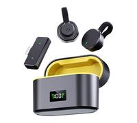 Microfono con wireless | microo cravatta con custodia | Microfono del telefono | Double Canal, per due, per parlare in pubblico e creazione di contenuti