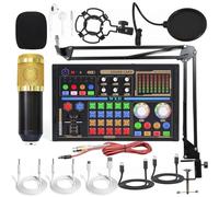 Microfono Condensatore di registrazione del computer Scheda audio di grano Telefono cellulare Scheda audio dal vivo Set completo dedicato,A