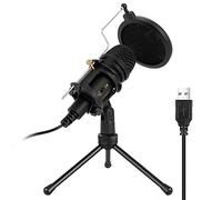 Microfono Cuffia Porta USB Streaming Mic Puntelli Gioco Record Vocale Applicare Microfoni in Metallo Vlog Video Live Streaming
