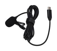 Microfono da bavero per Insta360 ONE R, microfono lavalier pickup omnidirezionale cablato, design leggero con clip, plug and play con tipo C per webcasting, vlogging, interviste video