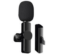 Microfono da bavero senza fili, piccolo microfono da bavero con riduzione del rumore, piccolo microfono da bavero, senza cuciture, per donne e uomini