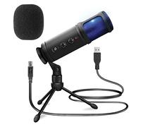 Microfono da scrivania per computer - Streaming & PRO Audio Recording Mic con treppiede, facile USB Plug-and-Play (per registrazione in podcast, streaming, gioco)