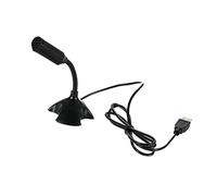 Microfono da scrivania USB Supporto microfono regolabile Chat vocale Registrazione Mic per PC Mac con una porta USB