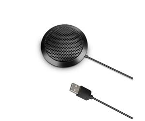 Microfono da Tavolo USB per Gioco e Comunicazione, Pickup 360 Gradi | Suono Chiaro, Uso Mani Libere, per Chat Video e Distanza Didattica, Nero Metallo Plastico
