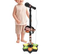 Microfono da terra per bambini - Karaoke con a LED, microfono portatile per cantare musica, per bambini, ragazze, casa, Aula, viaggi, sala giochi, compleanno, festa del giorno dei bambini